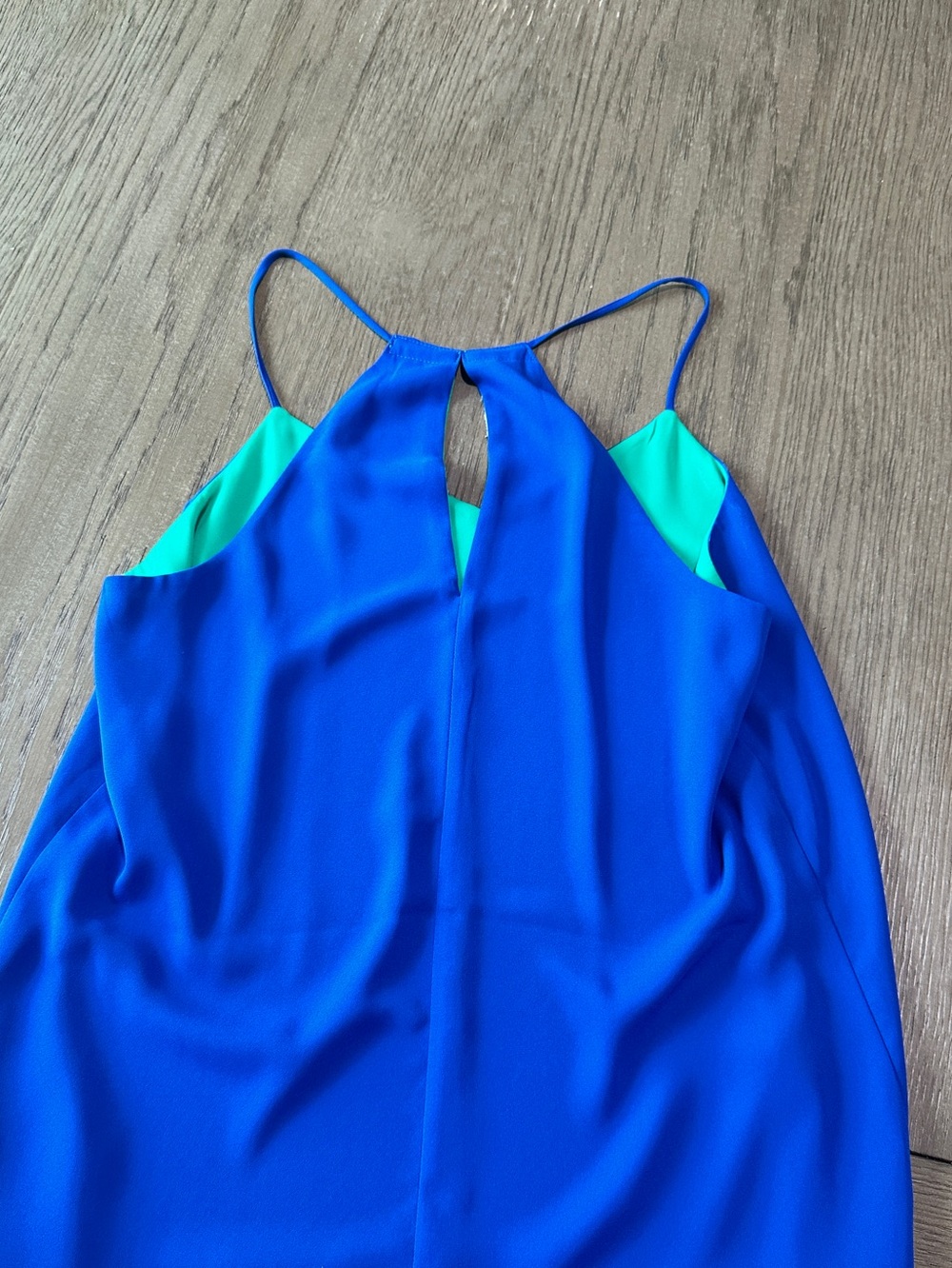 Express Reversible Spaghetti Strap Tank Top Size Small Blue Green - Picture 8 of 9